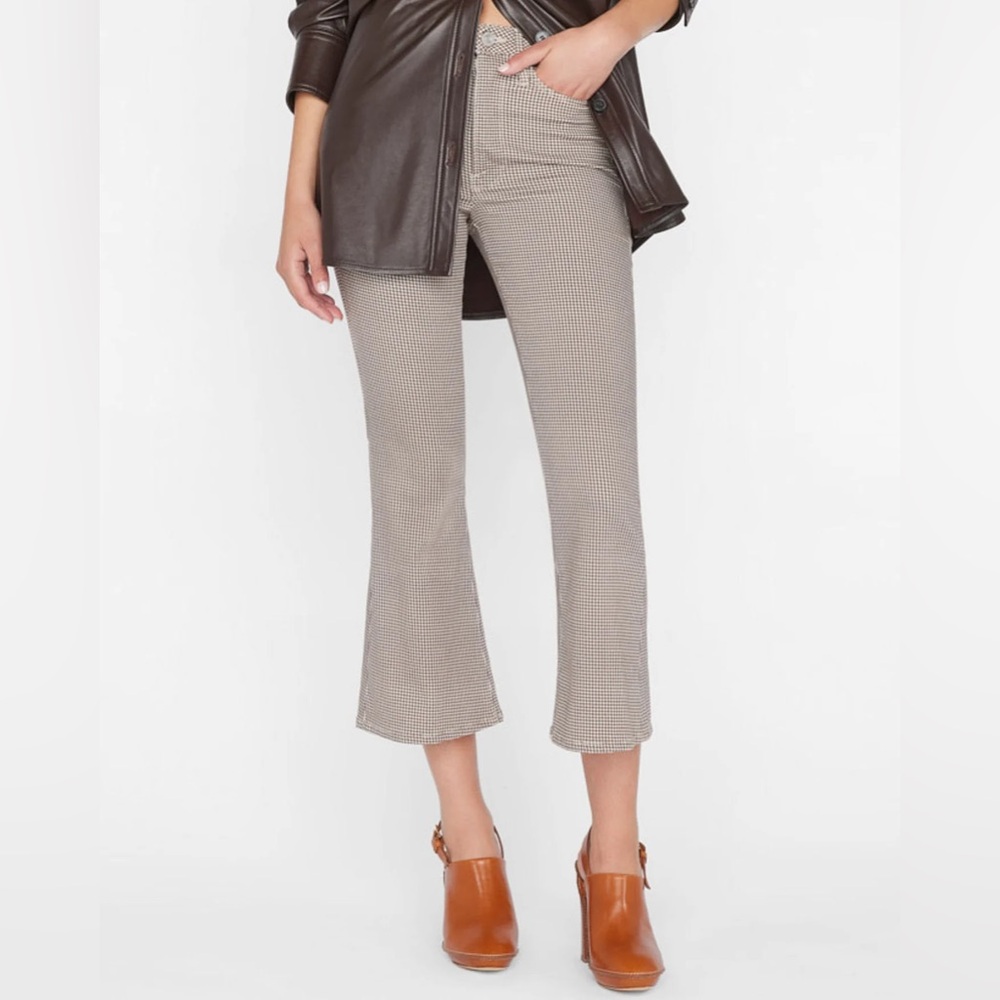 FRAME Le Crop Flare Houndstooth Stretch Jeans - Women’s 26